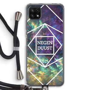 CaseCompany Negenduust ruimte: Samsung Galaxy A22 5G Transparant Hoesje met koord