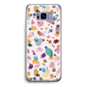 CaseCompany Terrazzo Memphis Pink: Samsung Galaxy S8 Transparant Hoesje