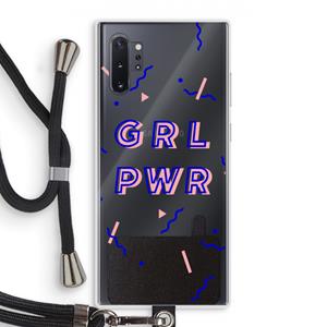 CaseCompany GRL PWR: Samsung Galaxy Note 10 Plus Transparant Hoesje met koord