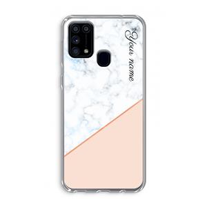 CaseCompany Marmer in stijl: Samsung Galaxy M31 Transparant Hoesje