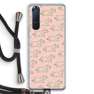 CaseCompany Ponys: Sony Xperia 5 II Transparant Hoesje met koord
