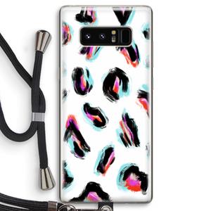 CaseCompany Cheetah color: Samsung Galaxy Note 8 Transparant Hoesje met koord