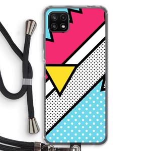 CaseCompany Pop Art #3: Samsung Galaxy A22 5G Transparant Hoesje met koord