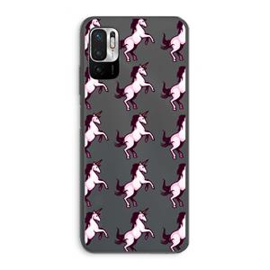 CaseCompany Musketon Unicorn: Xiaomi Redmi Note 10 5G Transparant Hoesje
