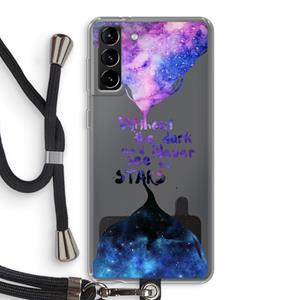 CaseCompany Stars quote: Samsung Galaxy S21 Plus Transparant Hoesje met koord