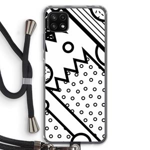 CaseCompany Pop Art #4: Samsung Galaxy A22 5G Transparant Hoesje met koord
