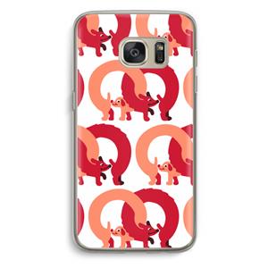 CaseCompany Dogs: Samsung Galaxy S7 Transparant Hoesje