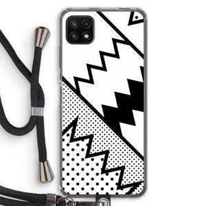 CaseCompany Pop Art #5: Samsung Galaxy A22 5G Transparant Hoesje met koord