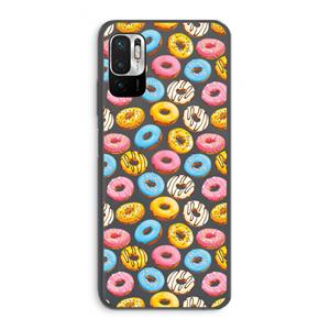 CaseCompany Pink donuts: Xiaomi Redmi Note 10 5G Transparant Hoesje