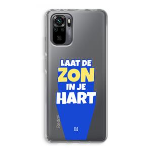 CaseCompany Laat de zon in je hart: Xiaomi Redmi Note 10 Pro Transparant Hoesje