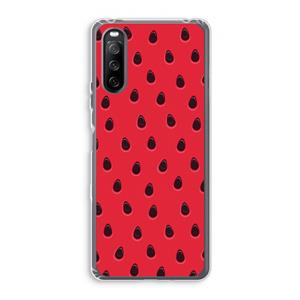 CaseCompany Watermelon: Sony Xperia 10 III Transparant Hoesje