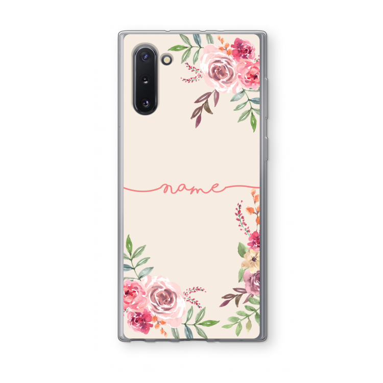 CaseCompany Rozen: Samsung Galaxy Note 10 Transparant Hoesje