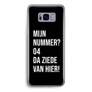 CaseCompany Da ziede van hier - Zwart: Samsung Galaxy S8 Transparant Hoesje