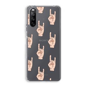 CaseCompany Rock: Sony Xperia 10 III Transparant Hoesje
