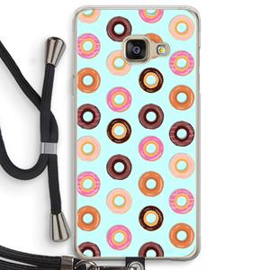 CaseCompany Donuts: Samsung Galaxy A3 (2016) Transparant Hoesje met koord