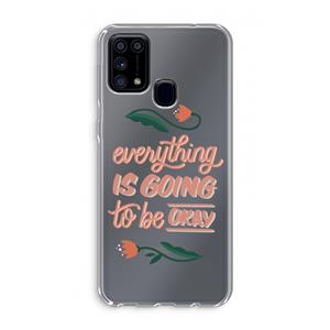 CaseCompany Optimistic flower girl: Samsung Galaxy M31 Transparant Hoesje