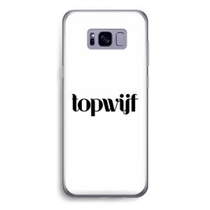 CaseCompany Topwijf Wit: Samsung Galaxy S8 Transparant Hoesje