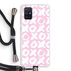 CaseCompany XOXO: Samsung Galaxy A71 Transparant Hoesje met koord