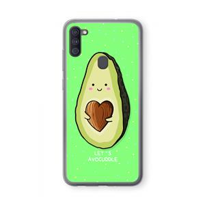 CaseCompany Avocuddle: Samsung Galaxy A11 Transparant Hoesje