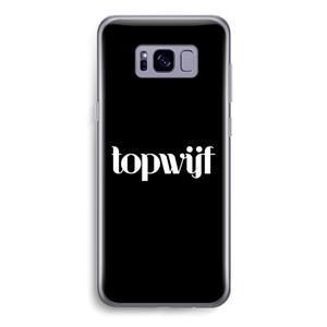 CaseCompany Topwijf Zwart: Samsung Galaxy S8 Transparant Hoesje