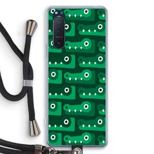 CaseCompany Crocs: Sony Xperia 5 II Transparant Hoesje met koord