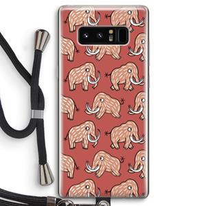 CaseCompany Mammoet: Samsung Galaxy Note 8 Transparant Hoesje met koord