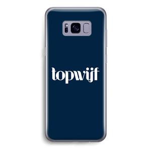 CaseCompany Topwijf Navy: Samsung Galaxy S8 Transparant Hoesje