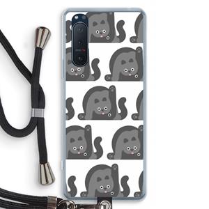 CaseCompany Cats: Sony Xperia 5 II Transparant Hoesje met koord