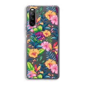 CaseCompany Tropisch 2: Sony Xperia 10 III Transparant Hoesje