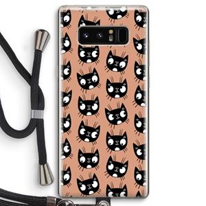 CaseCompany Kat: Samsung Galaxy Note 8 Transparant Hoesje met koord