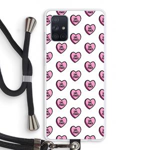 CaseCompany GIRL POWER: Samsung Galaxy A71 Transparant Hoesje met koord