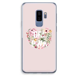 CaseCompany GRL PWR Flower: Samsung Galaxy S9 Plus Transparant Hoesje