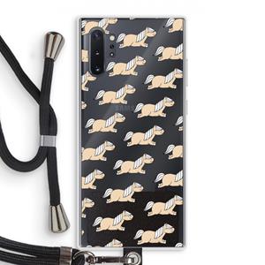 CaseCompany Ponys: Samsung Galaxy Note 10 Plus Transparant Hoesje met koord
