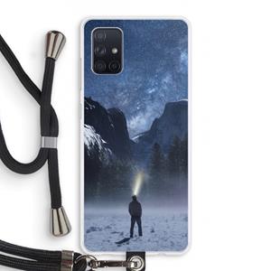 CaseCompany Wanderlust: Samsung Galaxy A71 Transparant Hoesje met koord