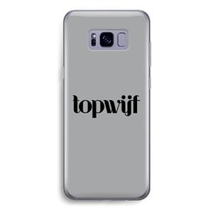CaseCompany Topwijf Grijs Zwart: Samsung Galaxy S8 Transparant Hoesje