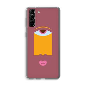 CaseCompany Mono V: Samsung Galaxy S21 Plus Transparant Hoesje