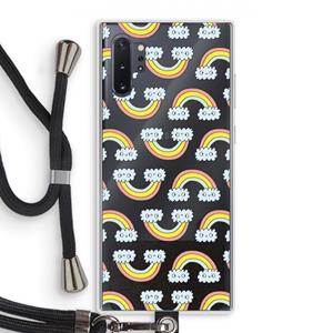 CaseCompany Regenboog: Samsung Galaxy Note 10 Plus Transparant Hoesje met koord