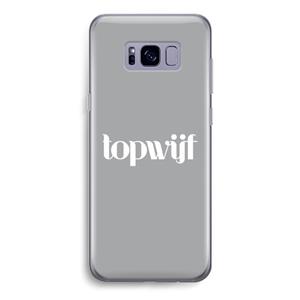 CaseCompany Topwijf Grijs Wit: Samsung Galaxy S8 Transparant Hoesje
