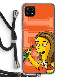 CaseCompany Jamie Lee Simpson: Samsung Galaxy A22 5G Transparant Hoesje met koord