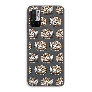 CaseCompany Slapende poes: Xiaomi Redmi Note 10 5G Transparant Hoesje