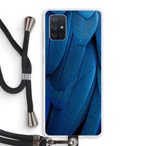 CaseCompany Pauw: Samsung Galaxy A71 Transparant Hoesje met koord