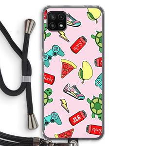 CaseCompany Things Jamie Loves: Samsung Galaxy A22 5G Transparant Hoesje met koord