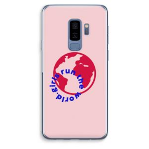 CaseCompany Run The World: Samsung Galaxy S9 Plus Transparant Hoesje