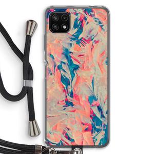 CaseCompany Alone: Samsung Galaxy A22 5G Transparant Hoesje met koord