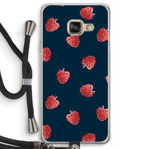 CaseCompany Framboosjes: Samsung Galaxy A3 (2016) Transparant Hoesje met koord