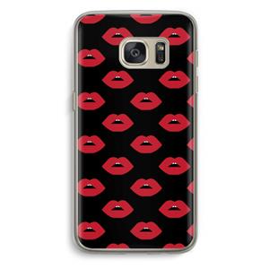 CaseCompany Lips: Samsung Galaxy S7 Transparant Hoesje