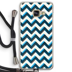 CaseCompany Onderbroken lijn: Samsung Galaxy A3 (2016) Transparant Hoesje met koord