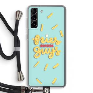 CaseCompany Always fries: Samsung Galaxy S21 Plus Transparant Hoesje met koord