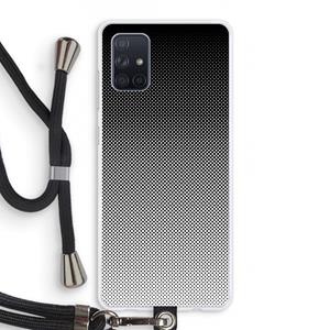 CaseCompany Musketon Halftone: Samsung Galaxy A71 Transparant Hoesje met koord