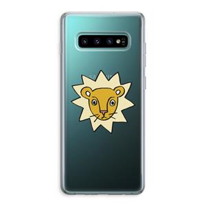 CaseCompany Kleine leeuw: Samsung Galaxy S10 Plus Transparant Hoesje